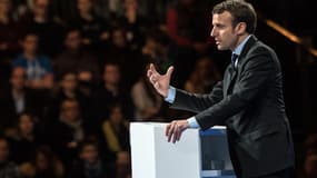 Emmanuel Macron lors d'un meeting à Lille, le 14 janvier 2017.