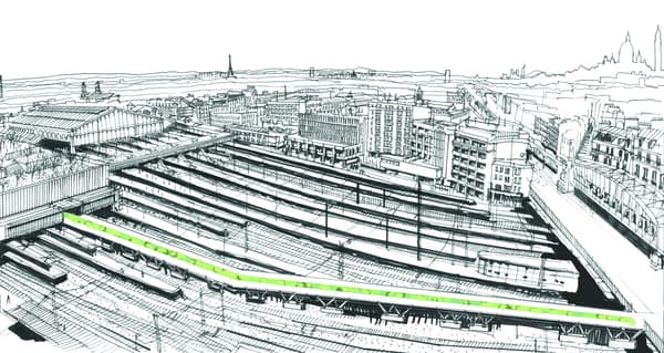 Une passerelle pourrait relier la Gare de Lyon au boulevard de la Chapelle, dans le 18e Une passerelle pourrait relier la Gare de Lyon au boulevard de la Chapelle, dans le 18e