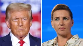 Le président élu Donald Trump et la Première ministre danoise Mette Frederiksen.