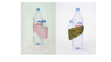 Evian est l'affiche publicitaire préférée des Français.