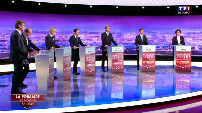 Les sept candidats à la primaire de gauche sur TF1