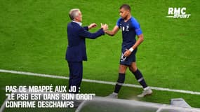Pas de Mbappé aux JO : "Le PSG est dans son droit" confirme Deschamps