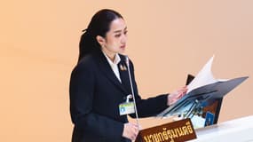 La Premier ministre thaïlandaise Paetongtarn Shinawatra devant les parlementaires thaïlandais, le 12 septembre 2024 à Bangkok (photo d'illustration).