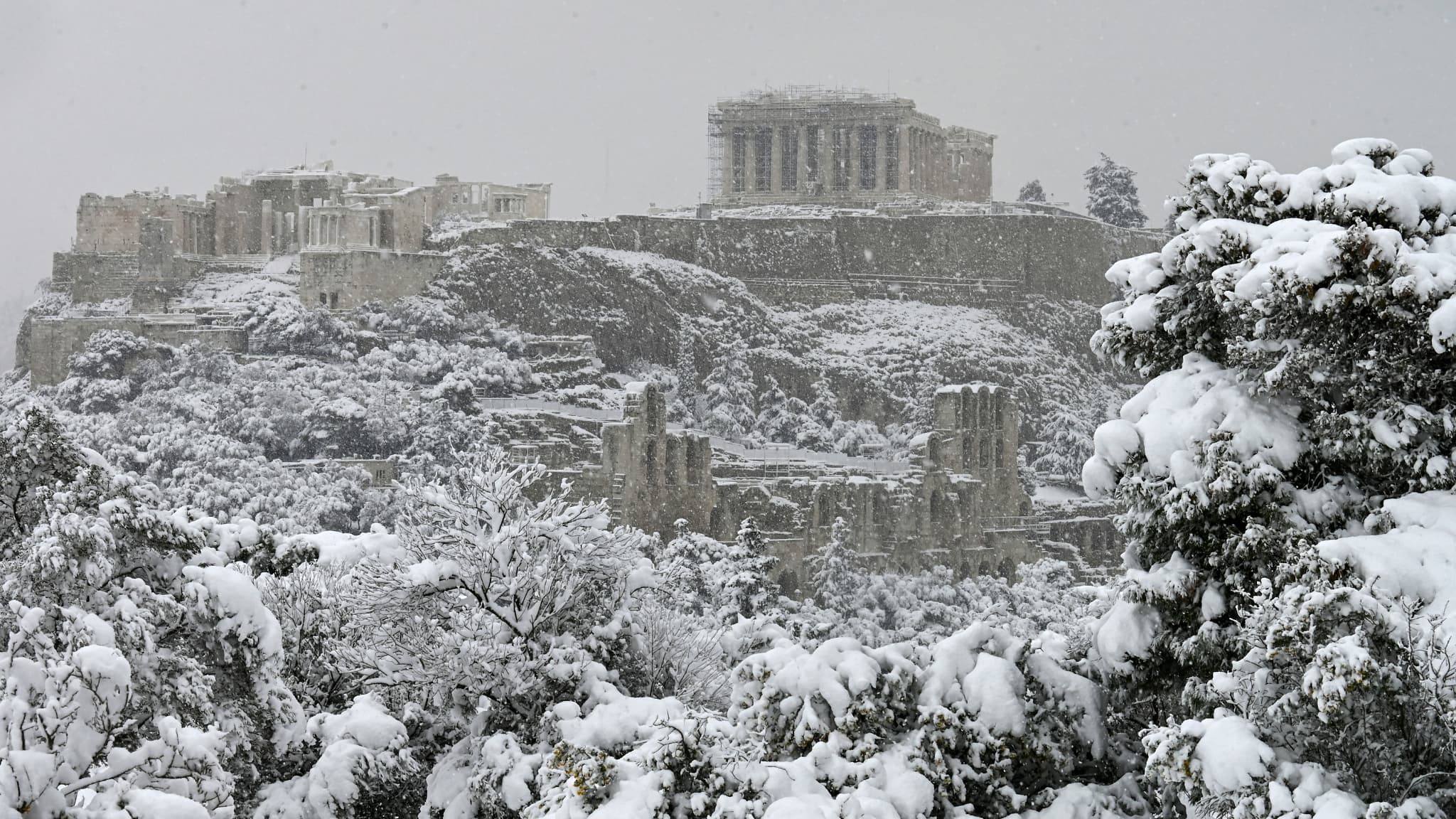 L'Acropole, photographiée le 16 février 2021. L'Acropole, photographiée le 16 février 2021.