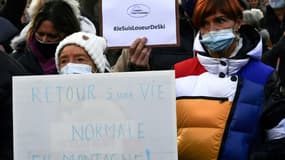 Des professionnels de la montagne manifestent pour la réouverture des stations de ski le 4 décembre 2020 à Bagnères-de-Luchon (Haute-Garonne)