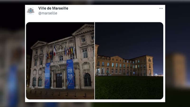 L'Hôtel de ville de Marseille et le Palais du Pharo ont été éteints ce dimanche 8 octobre en hommage aux victimes israéliennes, au lendemain des tirs de roquettes qui ont frappé Israël