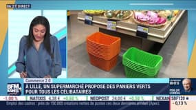 Commerce 2.0 : A Lille, un supermarché propose des paniers verts pour tous les célibataires, par Anissa Sekkai - 14/02