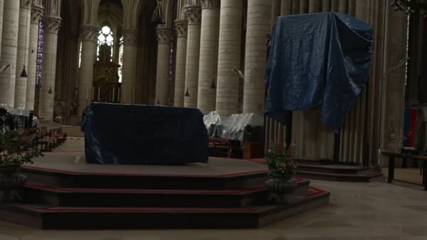 Les images à l'intérieur de la cathédrale de Rouen ce jeudi 11 juillet après l'incendie.