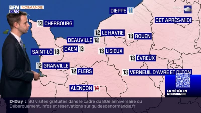 Météo Normandie: le beau temps gagnera la région au cours de la journée avec 11°C à Dieppe et 14°C à Alençon