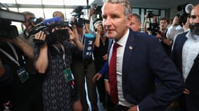 Le candidat principal du parti d'extrême droite AfD pour les élections régionales en Thuringe, Bjoern Hoecke, au Parlement de Thuringe à Erfurt, dans l'est de l'Allemagne, le 1er septembre 2024. 