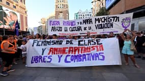 Une manifestation anti-Rubiales à Madrid le 28 août 2023