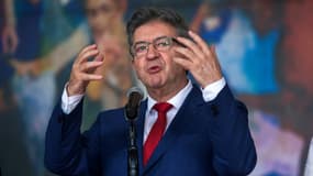 Jean-Luc Melenchon lors d'une conférence de presse au Honduras le 18 juillet 2022