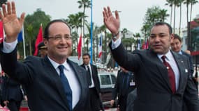 François Hollande et Mohammed VI à Casablanca, au Maroc, en avril 2013.