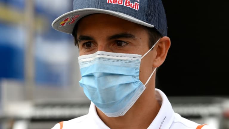Le pilote de moto espagnol Marc Marquez, le 24 septembre 2020 à Montmelo, près de Barcelone