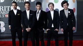 Le groupe One Direction lors des Brit Awards.