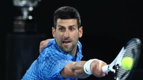 Novak Djokovic en finale de l'Open d'Australie 2023.
