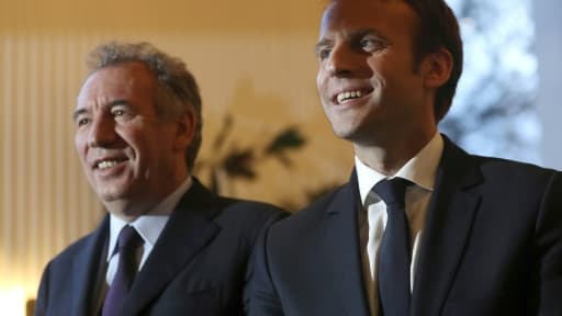François Bayrou et Emmanuel Macron le 22 février 2017 à Paris