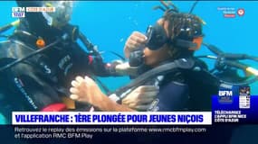 Villefranche-sur-Mer: première plongée pour de jeunes niçois