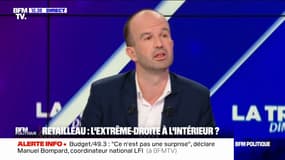 Manuel Bompard (LFI) qualifie le ministre de l'Intérieur, Bruno Retailleau, de "personnage dangereux"