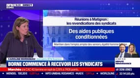 Elisabeth Borne reçoit les syndicats à Matignon