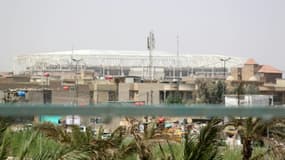Le chantier de construction du stade de football à Sadr City, en Irak, le 2 septembre 2015, où 18 employés turcs ont été enlevés.
