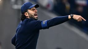 Fabio Grosso lors du match Lyon-Lille (0-2, 13e journée de Ligue 1), le 26 novembre 2023