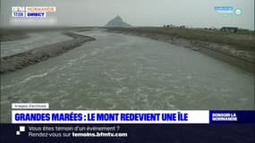 Mont-Saint-Michel: avec les grandes marées, le monument redevient une île 