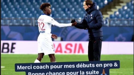 Timothée Pembélé remerciant Thomas Tuchel sur Instagram, le 25 décembre 2020 Timothée Pembélé remerciant Thomas Tuchel sur Instagram, le 25 décembre 2020