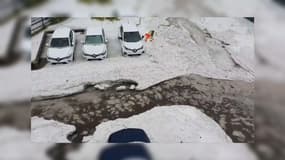 La banlieue de Saint-Étienne en proie à de violents orages mercredi 17 août. Images: @BikeGaga