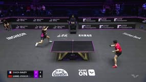 Simon Gauzy contre Liang Jingkun à Incheon le 30 mars 2024