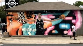 Une fresque de Victor Wembanyama à San Antonio