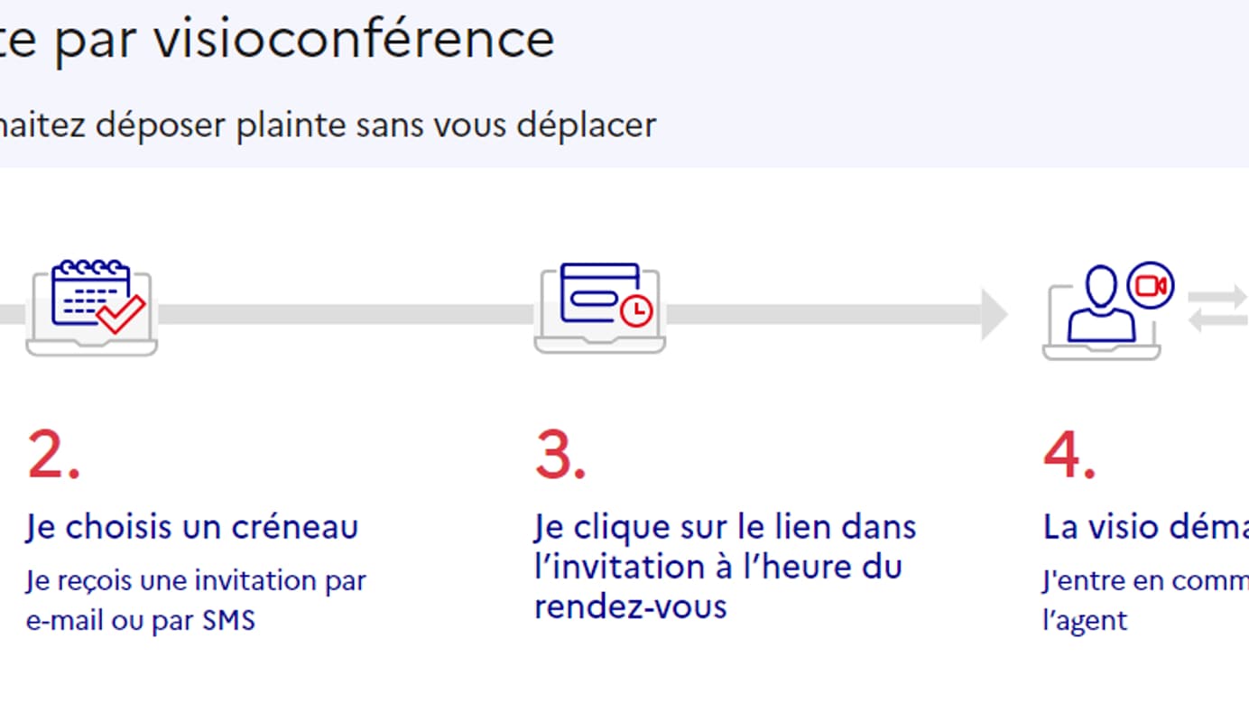 La plainte par visioconférence est élargie à toute la France le 26 février 2024. La plainte par visioconférence est élargie à toute la France le 26 février 2024.