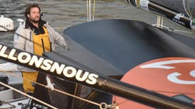 Antoine Cornic, au départ de la Route du Rhum, le 8 novembre 2022