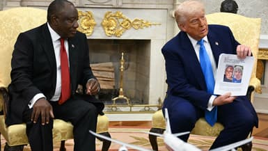 Le président américain Donald Trump et le président sud-africain Cyril Ramaphosa à la Maison Blanche, le 21 mai 2025.