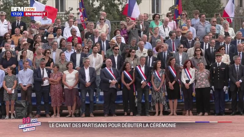 80 ans de la Libération de Lyon: la cérémonie débute par le Chant des partisans