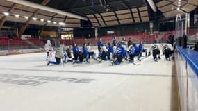 Les Rapaces de Gap à l'entraînement lors de la saison 2024-2025.