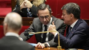 Bruno Retailleau et Manuel Valls à l'Assemblée nationale le 11 février 2025. (Photo d'archive)