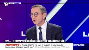 "Il y a quelque chose de dérisoire à toquer à la porte pour être là", déclare Bruno Retailleau concernant la participation de l'extrême droite à l'investiture de Donald Trump