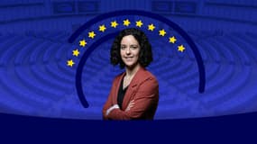 Manon Aubry, candidat de la France insoumise aux élections européennes du 9 juin 2024.