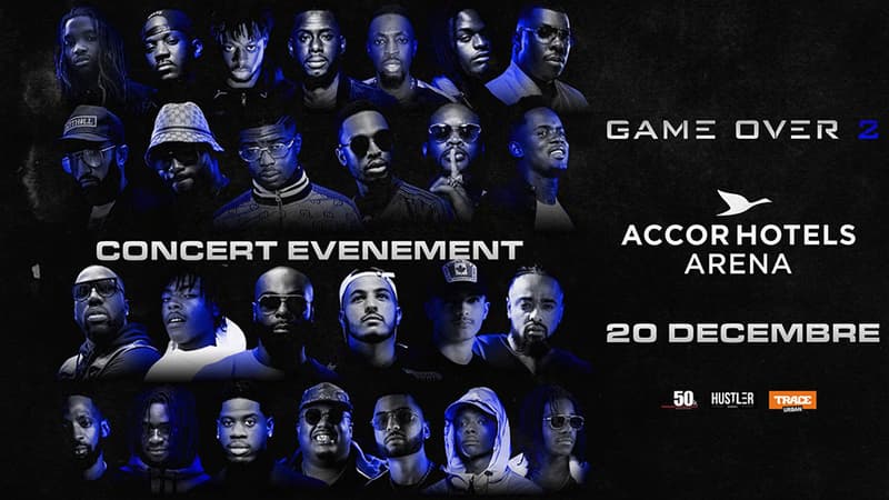 L'affiche du concert Game Over 2 à l'AccorHotels Arena le 20 décembre. 
