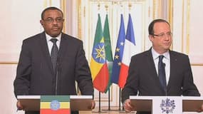 François Hollande et son homologue camerounais Paul Biya