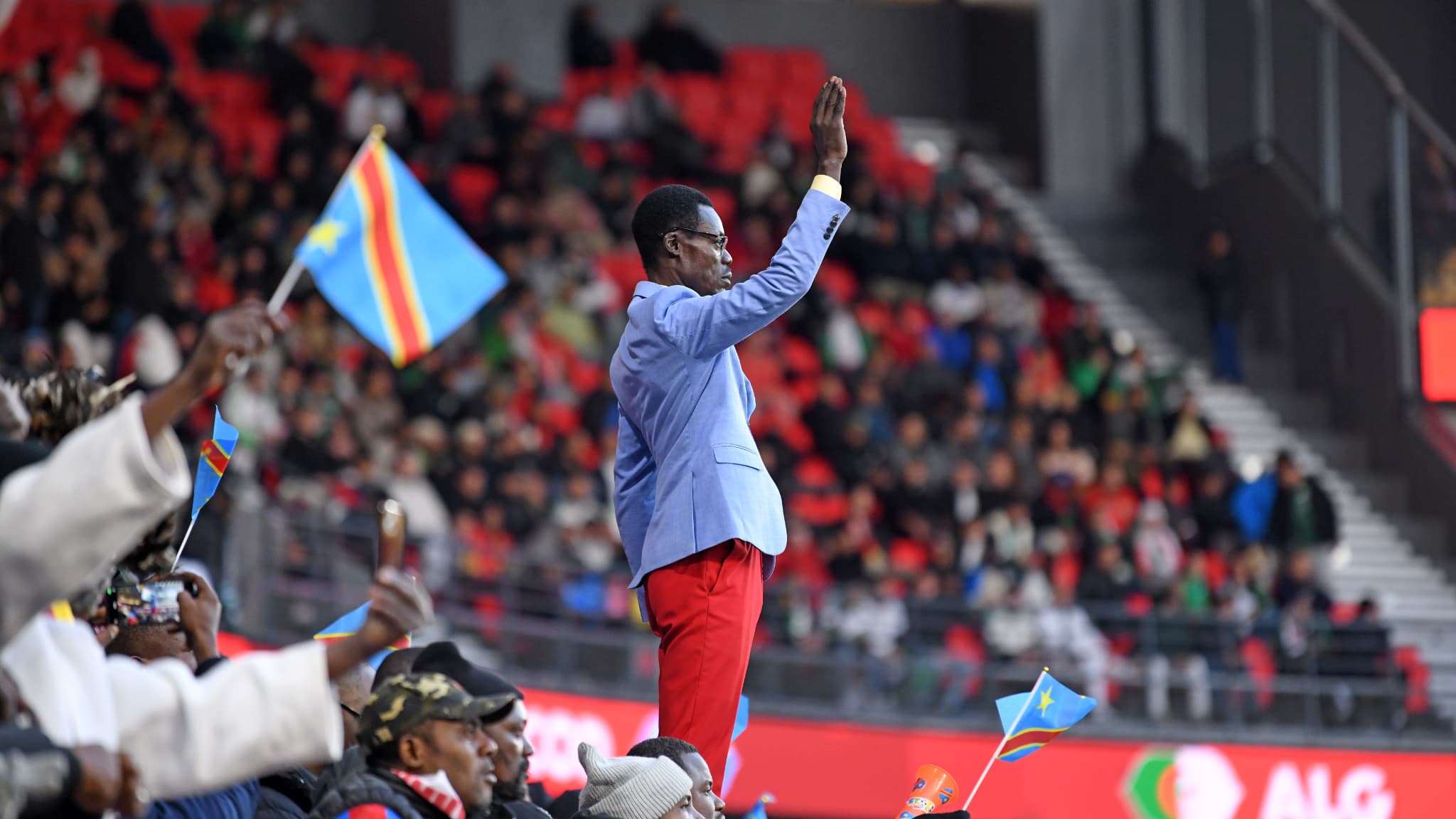 Michel Kuka Mboladinga surnommé Lumumba lors d’un match de la CAN