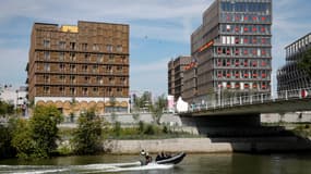 Le Village olympique de l'Île-Saint-Denis le 18 juillet 2024. 