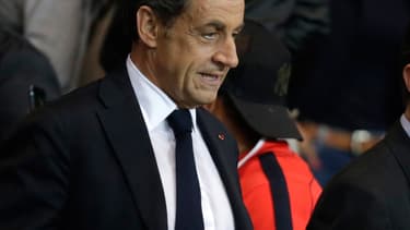 Nicolas Sarkozy au Parc des Princes, le 21 septembre.
