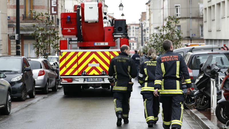 Des pompiers à Montrouge le 30 janvier 2017. Photo d'illustration.