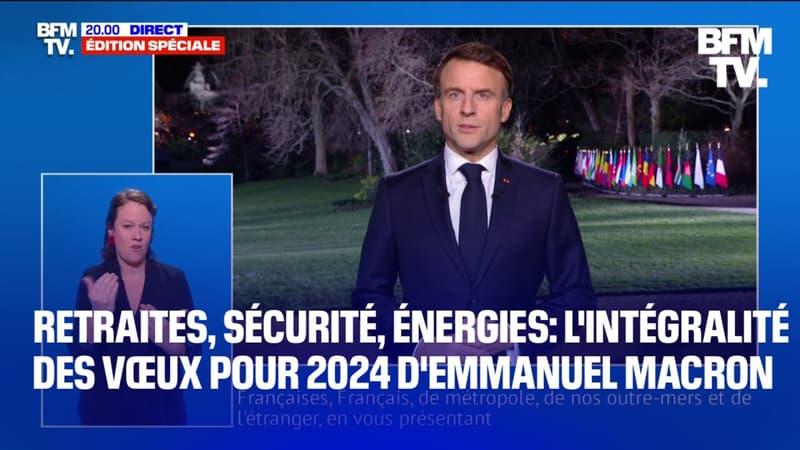 Retraites, énergies, sécurité: l'intégralité des vSux pour 2024 d'Emmanuel Macron