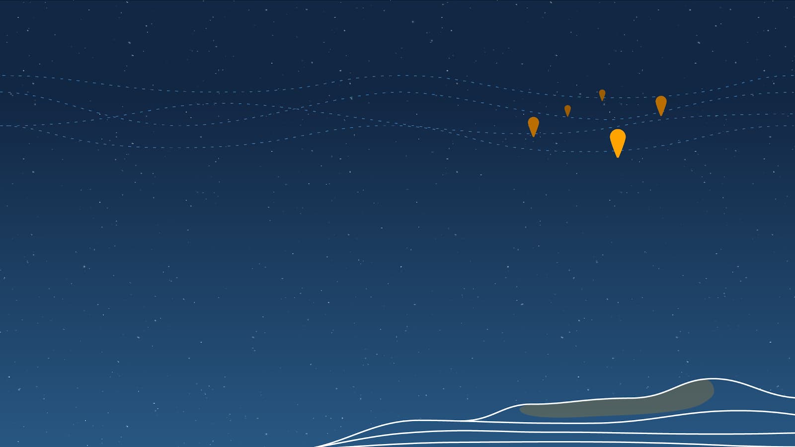 Désormais, les ballons peuvent rester stationnaires au-dessus d'une zone précise.