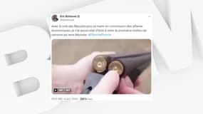 Le tweet d'Éric Bothorel publié le 9 octobre 2024