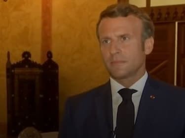 Emmanuel Macron à Beyrouth.