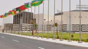Le nouveau centre de conférences à Nouakchott, en Mauritanie.